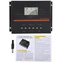 Controlador de Carga Solar 12V 24V 80A Solar80 Auto PWM Panel Solar Regulador de Carga Pantalla LCD